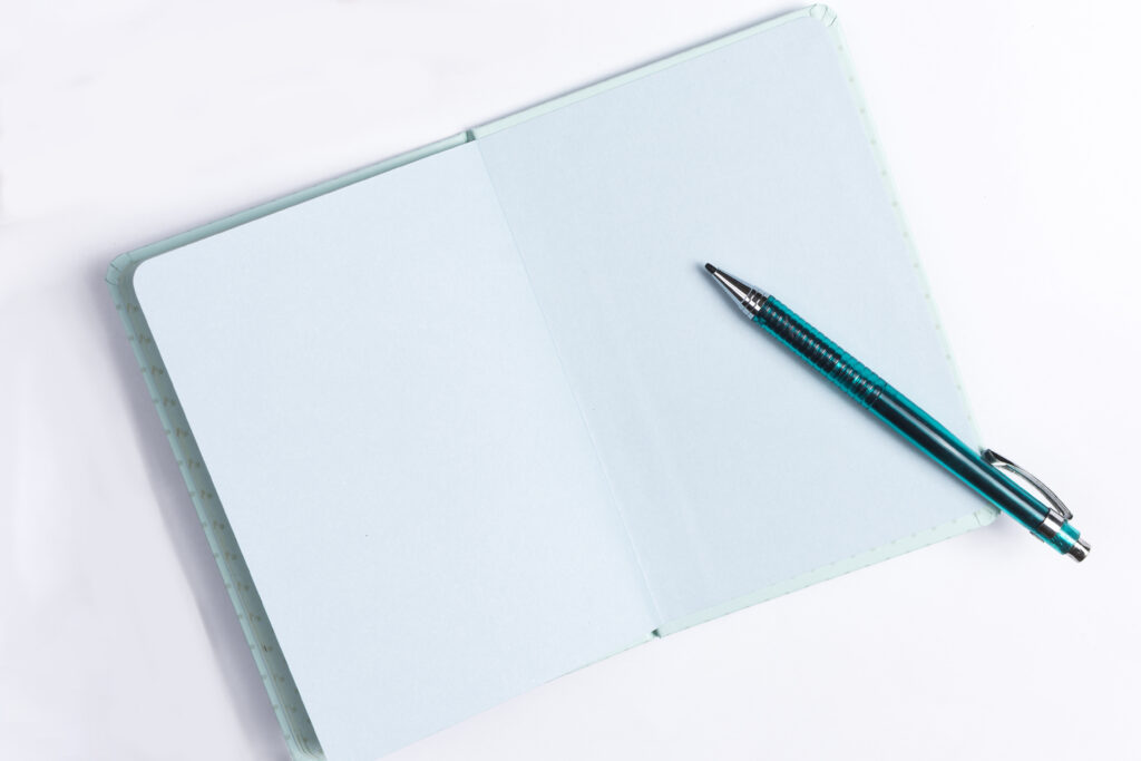 desk workspace with various elements